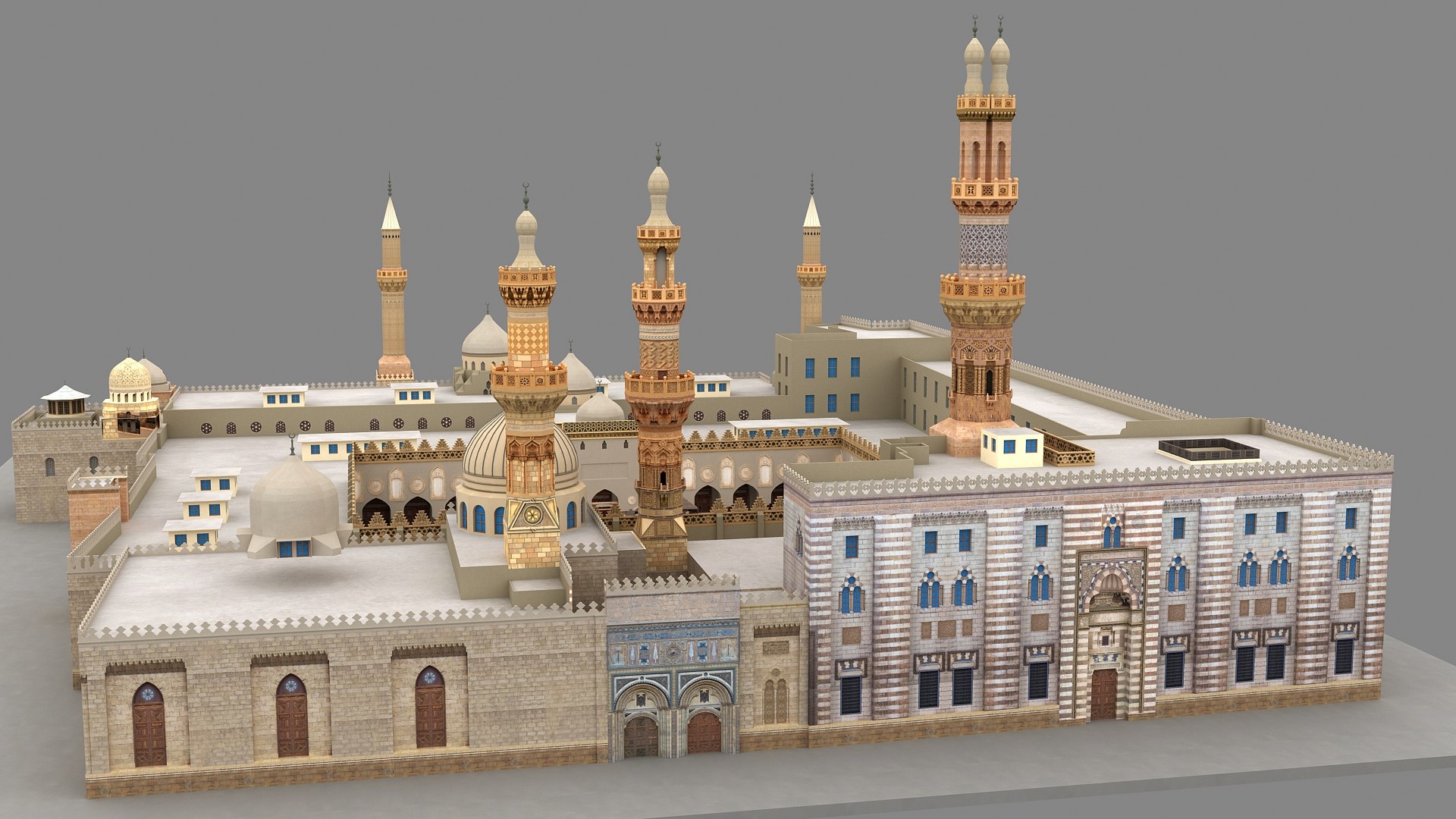 3D Al-Azhar Mosque Egypt model https://p.turbosquid.com/ts-thumb/WX/mgKNY1/BA/alazharmosque_010020/jpg/1752903284/1920x1080/fit_q87/c6348c261ddc02da7a8e278c9ed16d85b065e35b/alazharmosque_010020.jpg