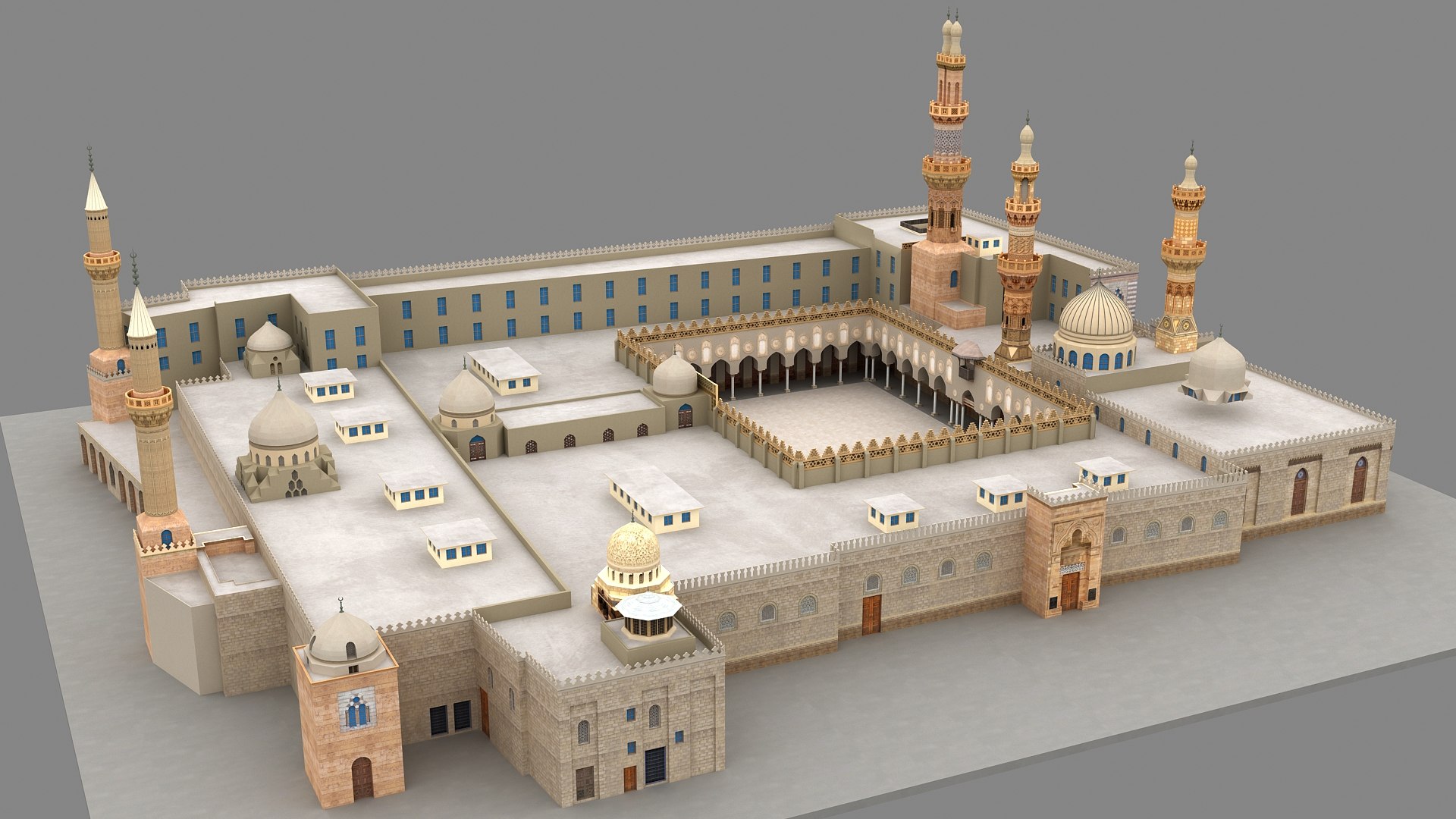 3D Al-Azhar Mosque Egypt Model - TurboSquid 2435932