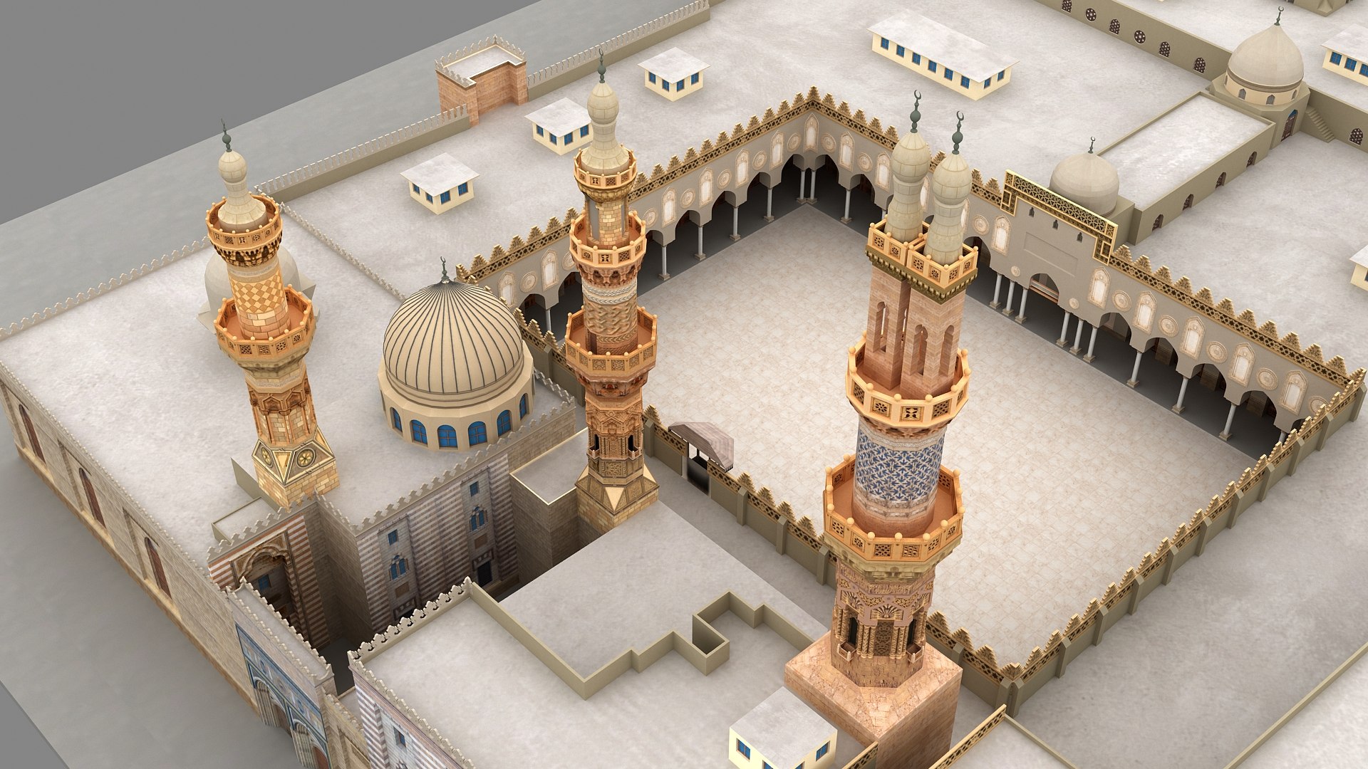 3D Al-Azhar Mosque Egypt model https://p.turbosquid.com/ts-thumb/WX/mgKNY1/SH/alazharmosque_010011/jpg/1752903273/1920x1080/fit_q87/38b066aec1c1d6215a61552a795e61c148343884/alazharmosque_010011.jpg