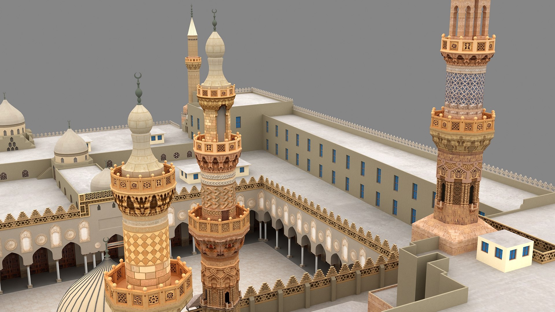 3D Al-Azhar Mosque Egypt Model - TurboSquid 2435932