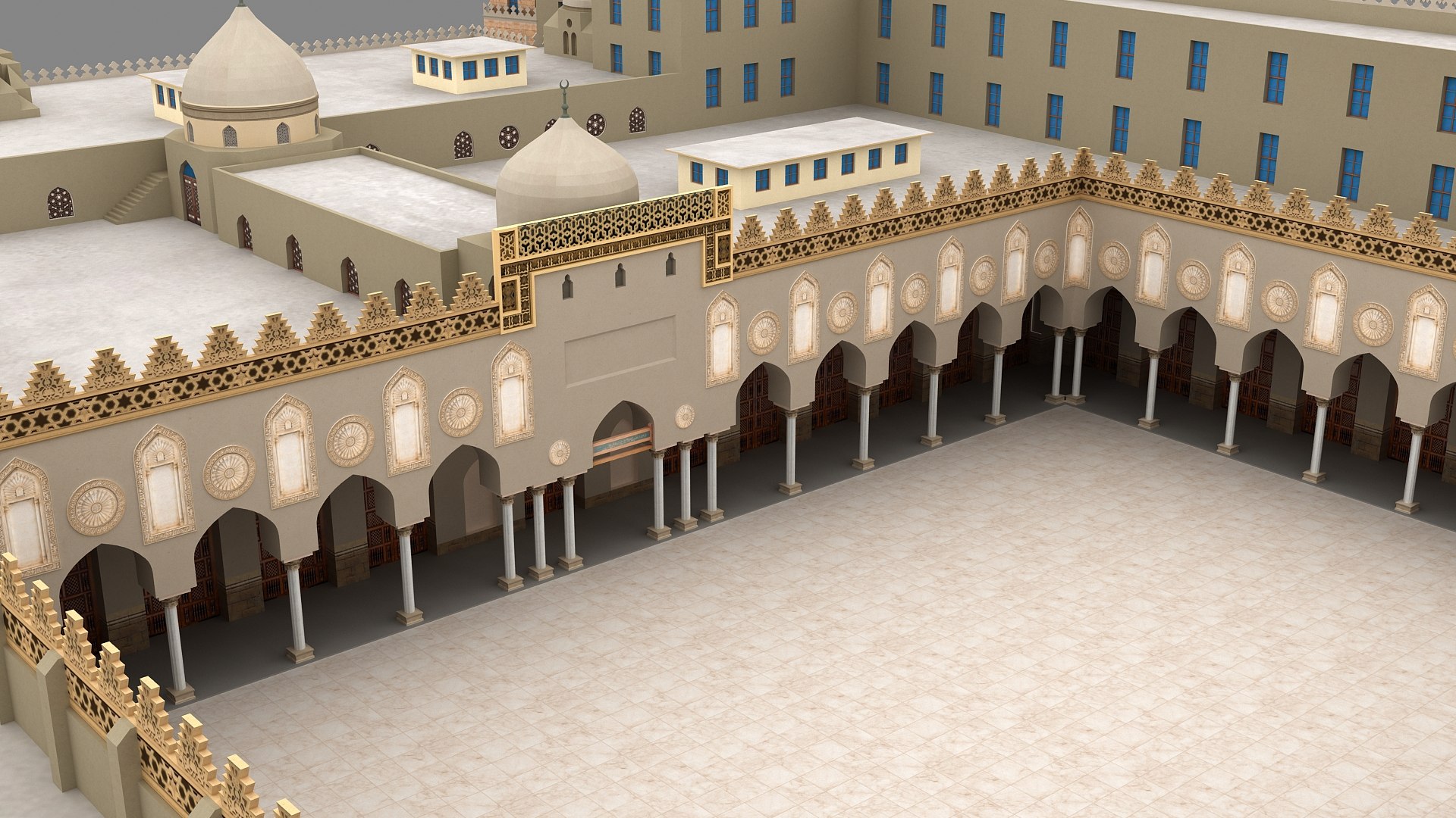 3D Al-Azhar Mosque Egypt model https://p.turbosquid.com/ts-thumb/WX/mgKNY1/nE/alazharmosque_010008/jpg/1752903270/1920x1080/fit_q87/b6097db94130616d78ee828146b5e75166c582bb/alazharmosque_010008.jpg
