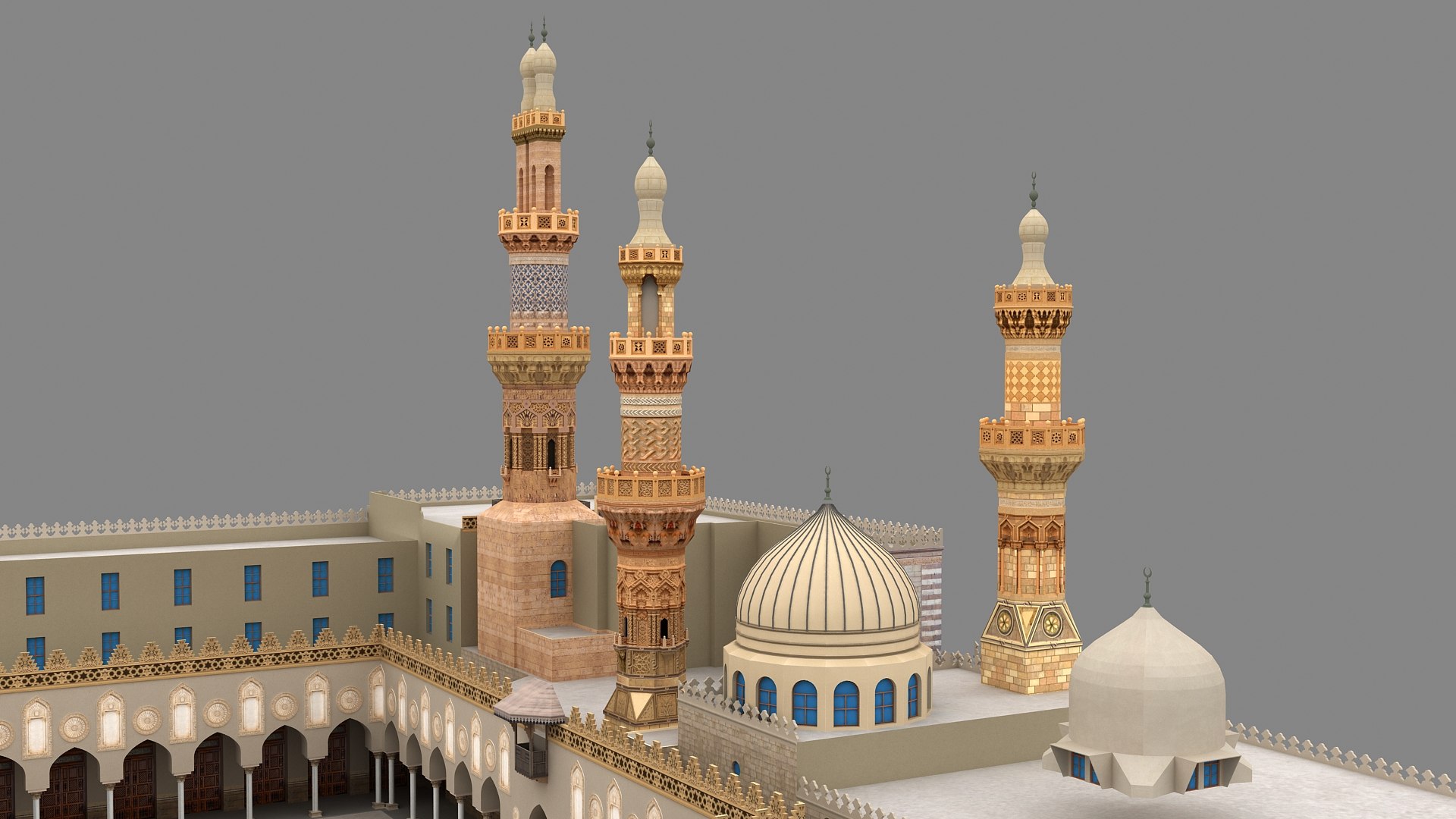 3D Al-Azhar Mosque Egypt Model - TurboSquid 2435932