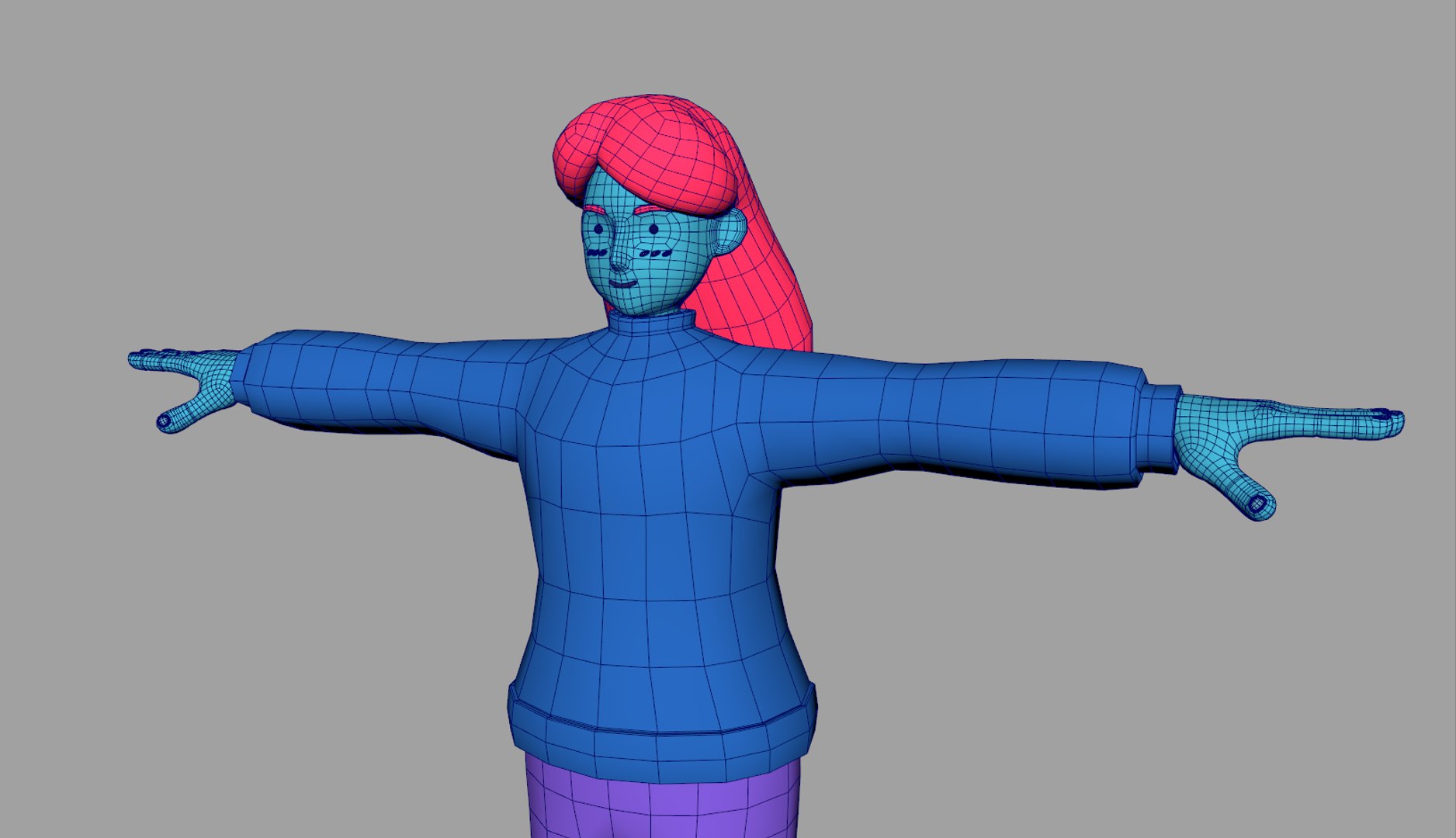 young cute cartoon woman character 3D https://p.turbosquid.com/ts-thumb/WX/on5SCu/fAGqnLew/wireframe03/jpg/1586178920/1920x1080/fit_q87/d37f3b39a5dba0f5502264265b13d82899f59d17/wireframe03.jpg