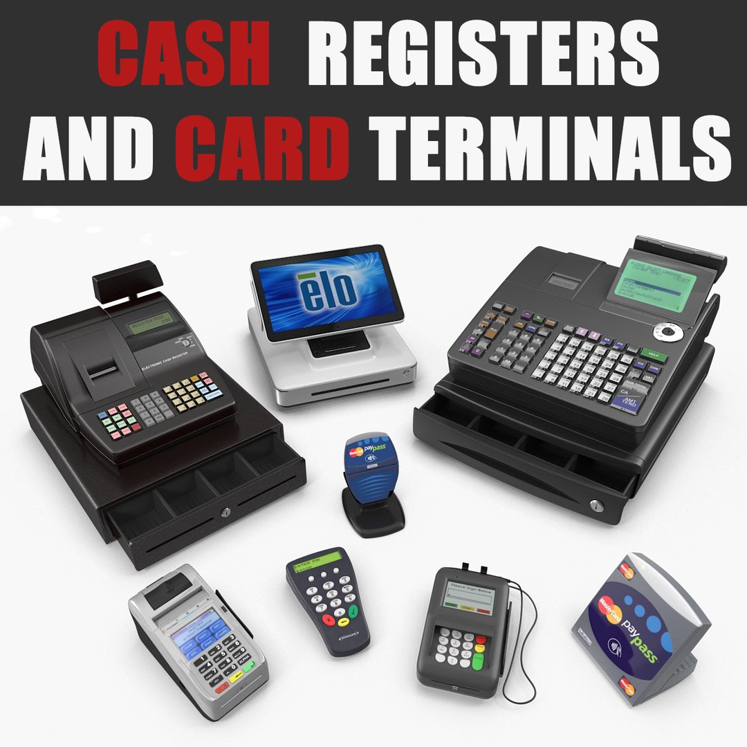 Cash Registers and Card Terminals 3D Models Collection 3D model preview