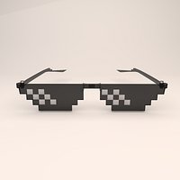8 bit pixel thug life glasses