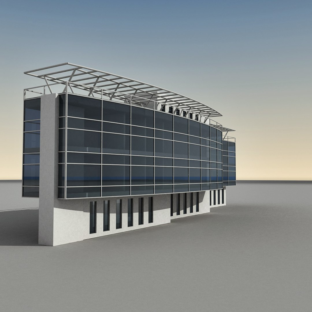 modern building 3d max