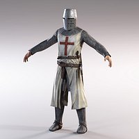 Knight templar lowpoly
