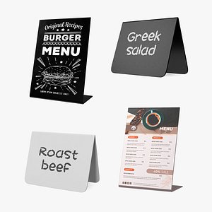 3D Chalkboard Signs Collection 2 model