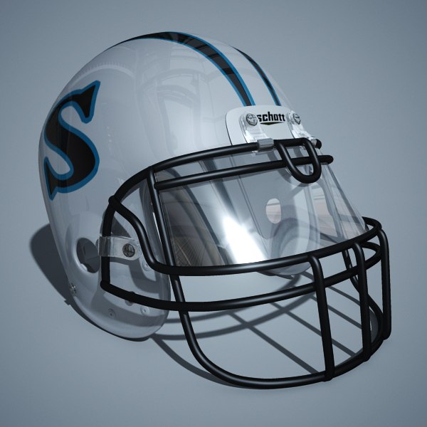 3D 3D Studio football helmet rugby