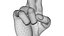 Realistic Hand model pose gesture 10