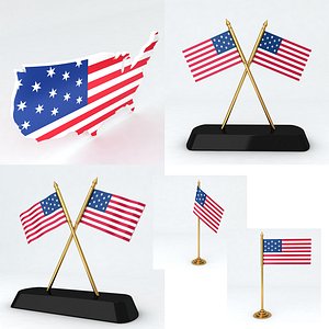 country flag 3d model