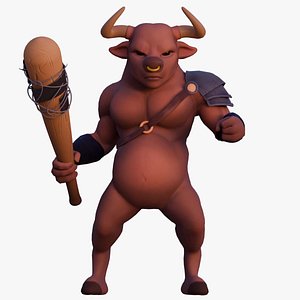 3D Minataur Monster Game asset - lowpoly 3D Low-poly 3D model