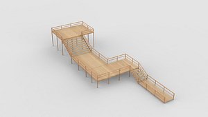 Seaside Pier 3D model 3D model