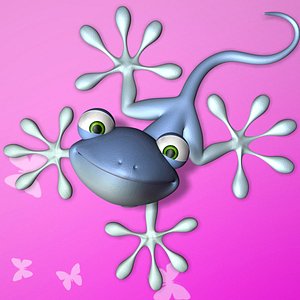 Cartoon Gecko Lizard RIGGED