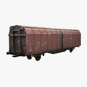 3D Used Hbblins Cargo Railcar model