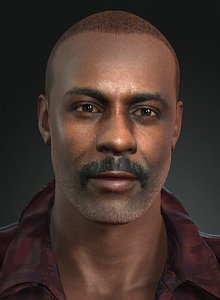 3D idris elba character design model