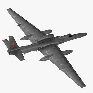 U2 Dragon Lady Aircraft Simple Interior Rigged for Maya 3D