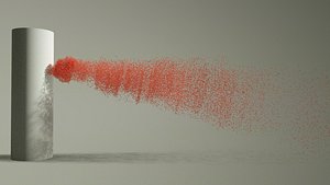 Dynamic engineering of colored alcohol product spray particles