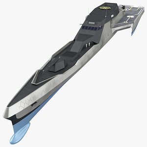 3D Frigate Blue Shark