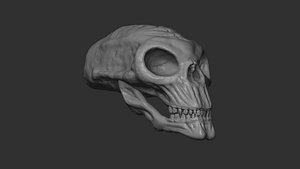 Alien Skull 3D PRINT 3D model