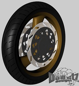 Motorcycle Wheel And Tire Set 1
