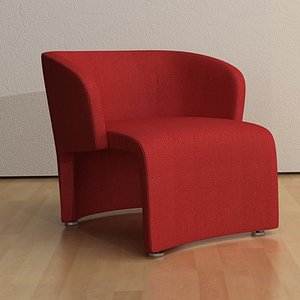 Contemporary style armchair (fabric/leather)