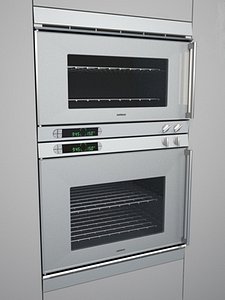 gaggenau double wall oven 3d model