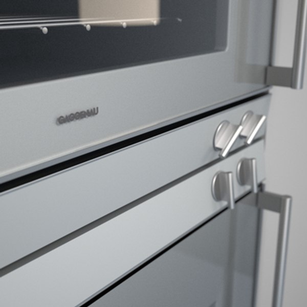 gaggenau double wall oven 3d model