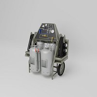 Turbine engine washing unit