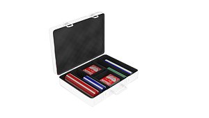 poker case card dices 3D model