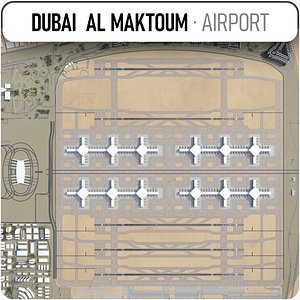 3D model dubai al maktoum international