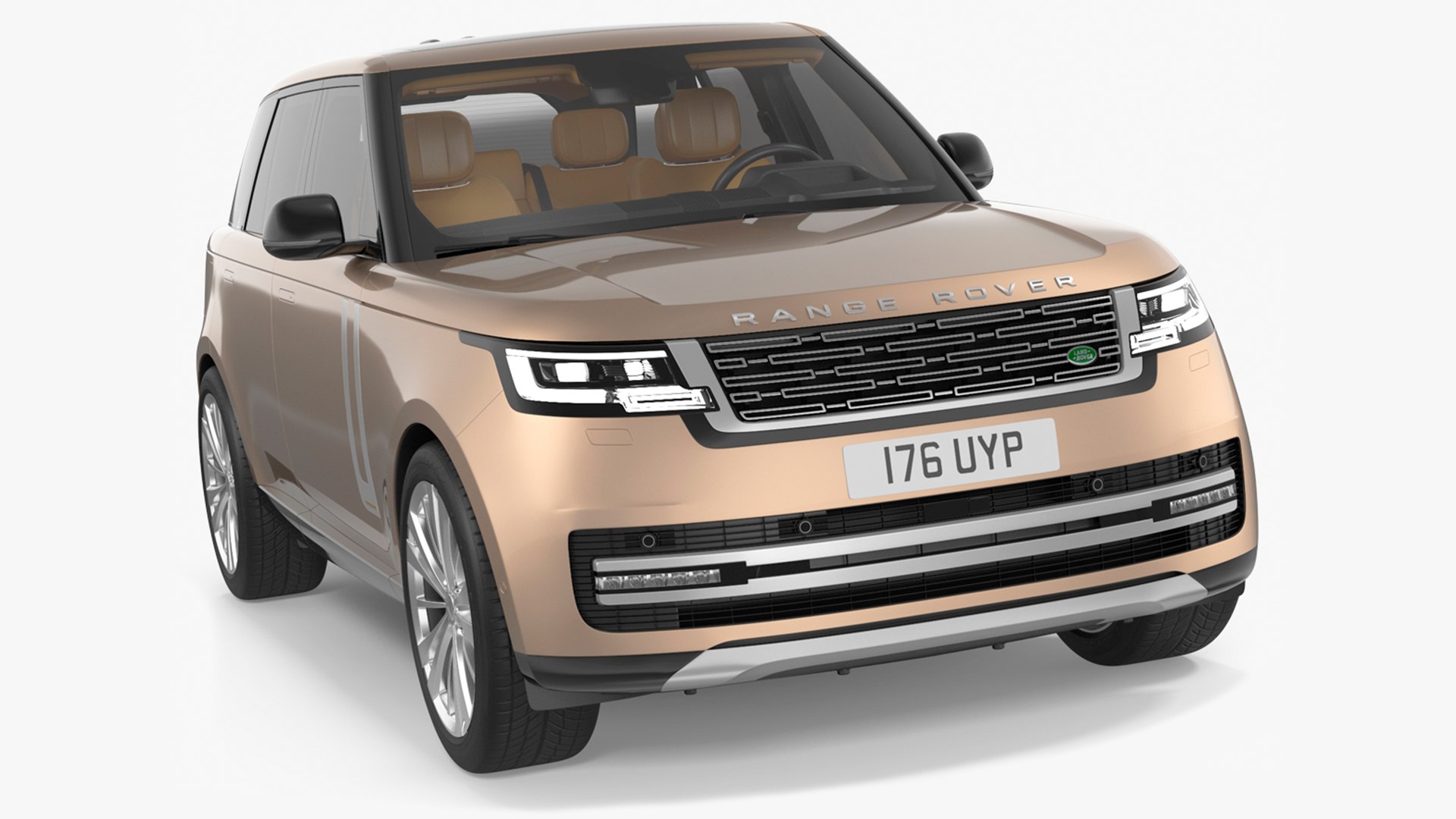 Range Rover 2022 Lights On Rigged 3D model preview