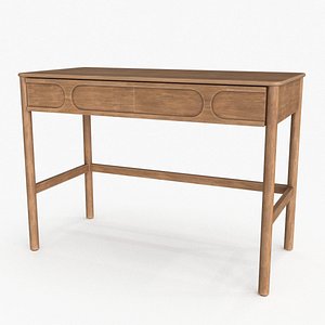 Wes 2 Drawer Desk 3D model