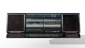 Toshiba tape deck record radio