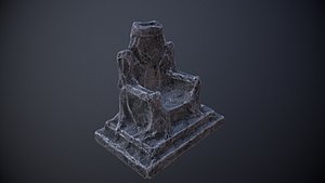 3D stone throne - dark