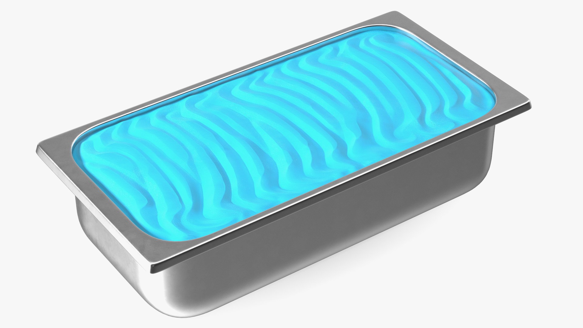 Blue Ice Cream Tray Untouched Surface 3D - TurboSquid 1816813