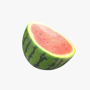 Half Cut Watermelon 3D model