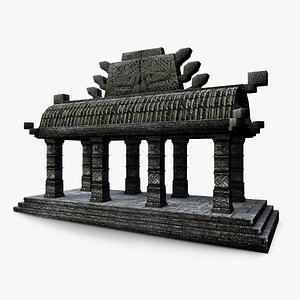 aztec small temple 3D model
