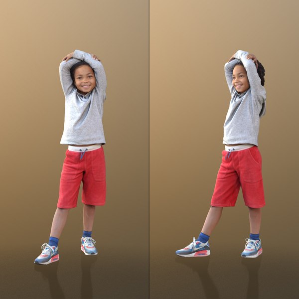 3D model boy arms goofy