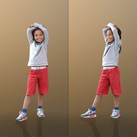 10045 Zachary - Goofy Boy With Arms Over His Head