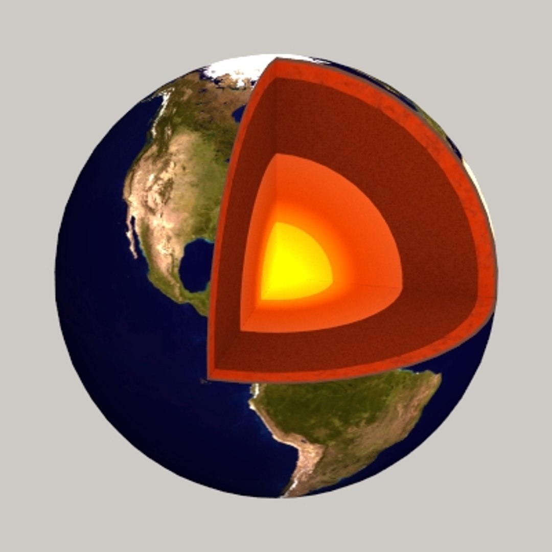 Set Earth Cutaway 3d Model