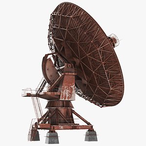 Detailed Rusted Satellite Dish 3D model