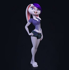 Cartoon rabbit
