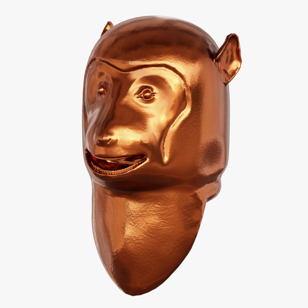 Monkey Bronze Head Old Summer Palace Chinese Statue Zodiac 3D ...