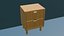 Mid Century Modern Teak Nightstand 3D Model