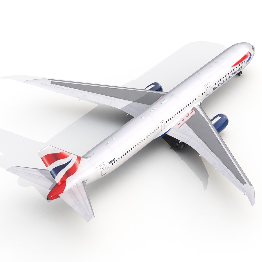 boeing 767-400er british airways 3d model