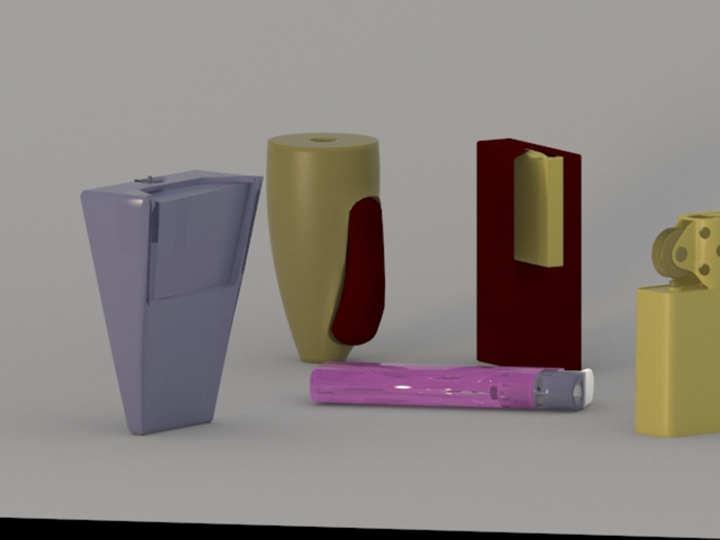 basic lighters 3D https://p.turbosquid.com/ts-thumb/WZ/BaMQ7F/qbGkW0cx/lighter5/jpg/1496416215/1920x1080/fit_q87/c113010530514d1a97e68e09827fd439800e34ef/lighter5.jpg