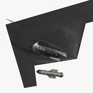 B 21 Raider Low Observable Aircraft Black Attack Animated Rigged for Maya model