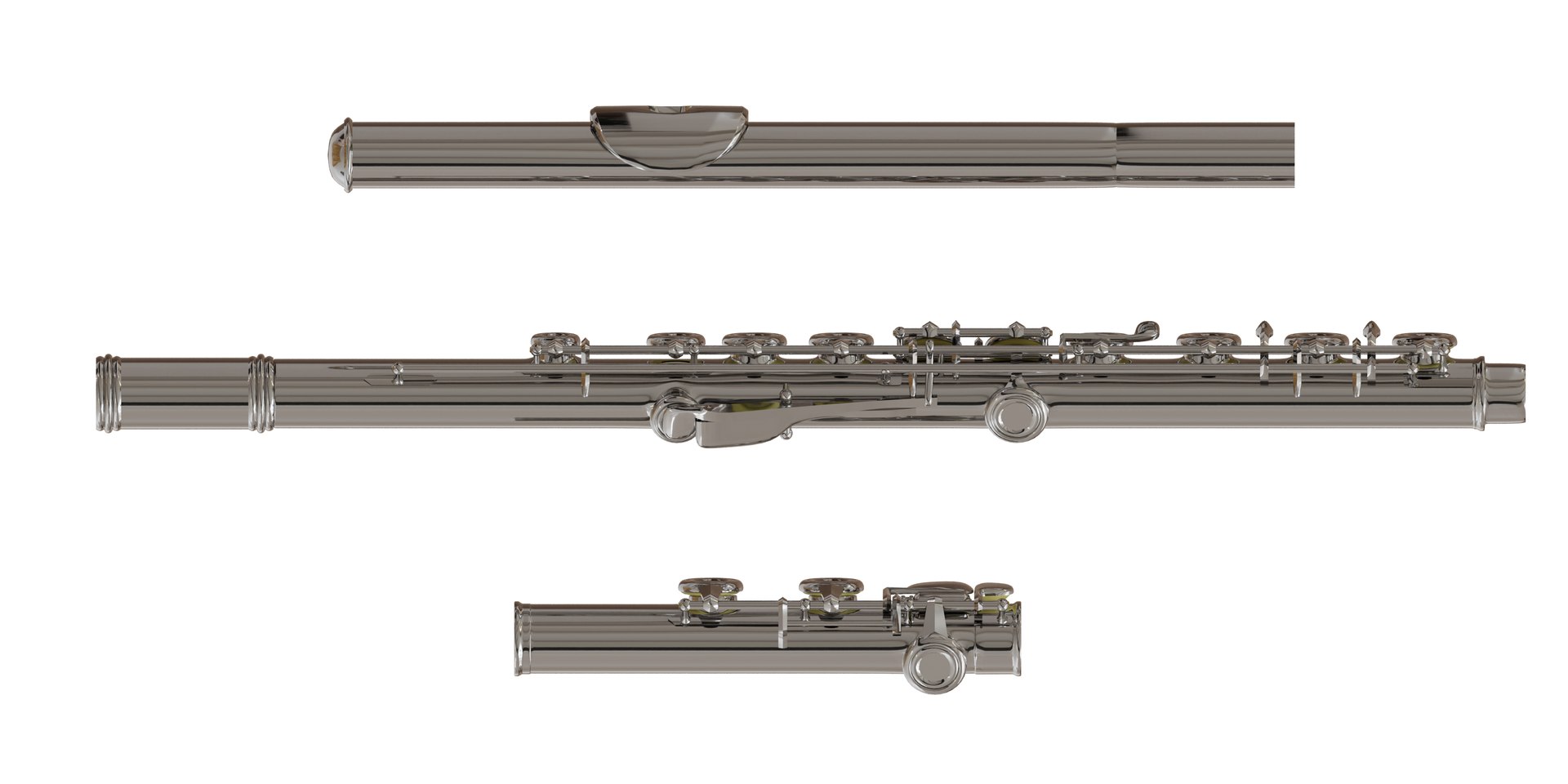 3D 3d Model Of A Transverse Flute - TurboSquid 2333723