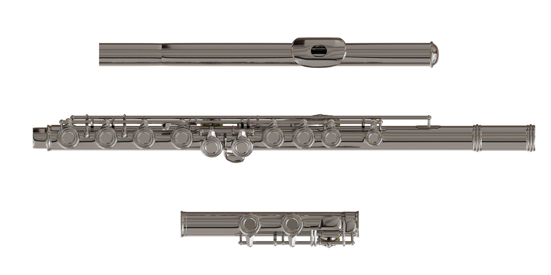 3D 3d Model Of A Transverse Flute - TurboSquid 2333723